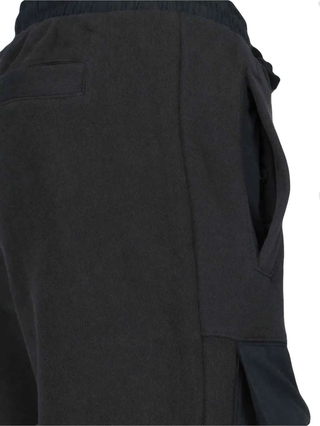 Utility Wide-Leg Cargo Track Trousers