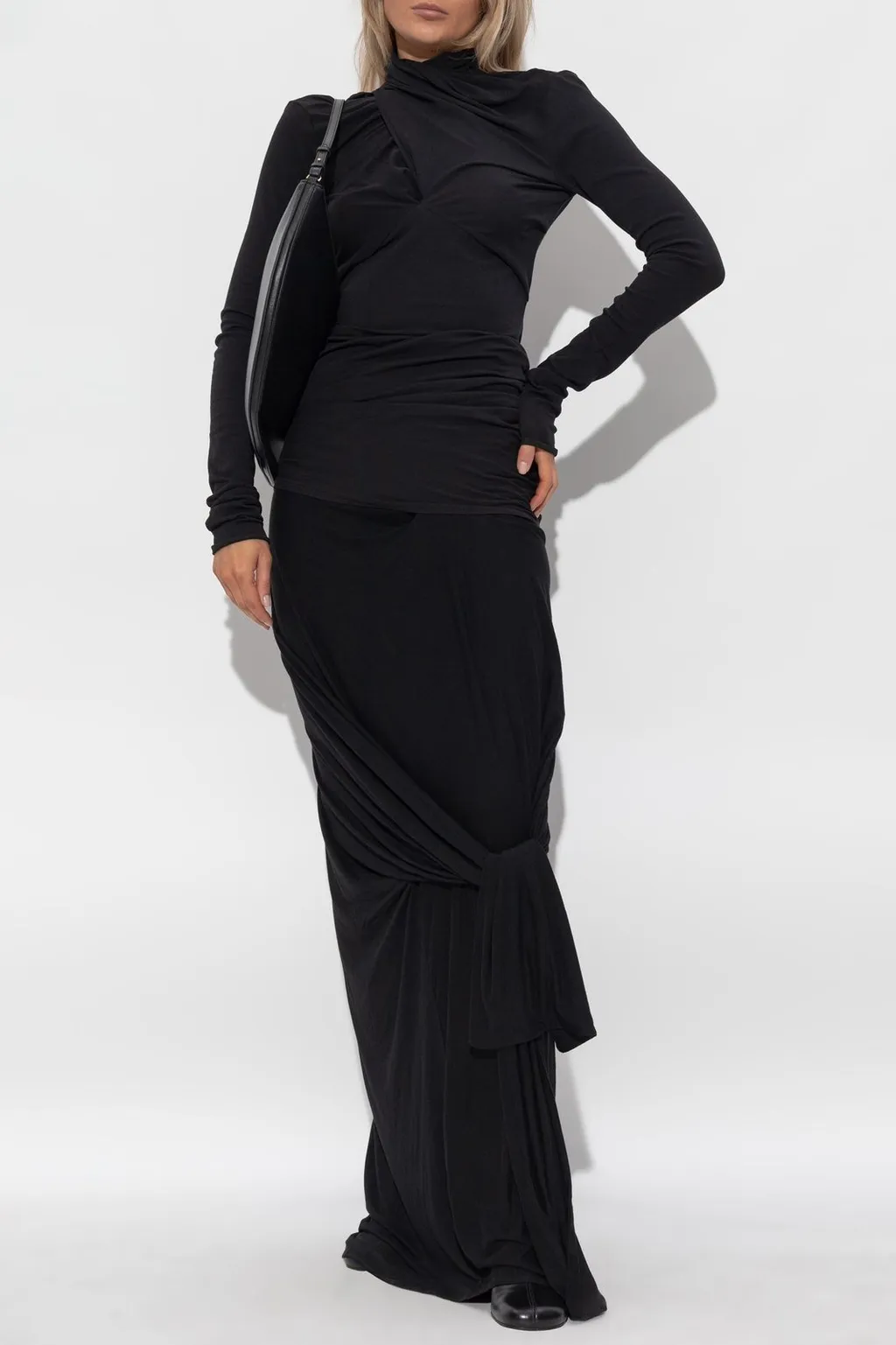 Draped Long-Sleeve Top