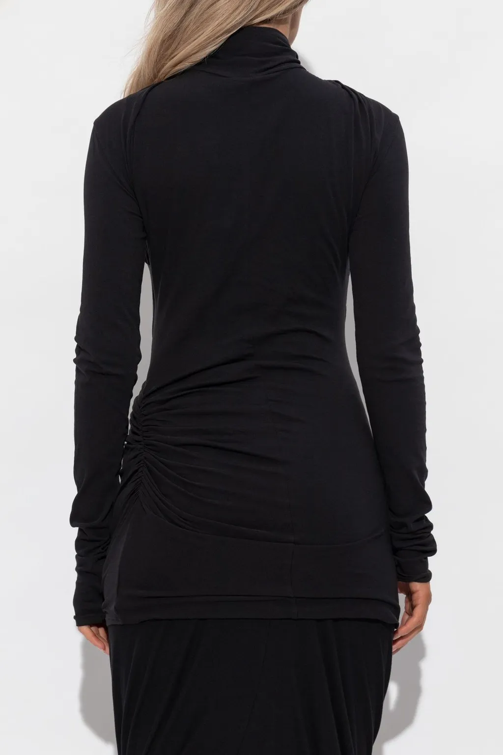 Draped Long-Sleeve Top