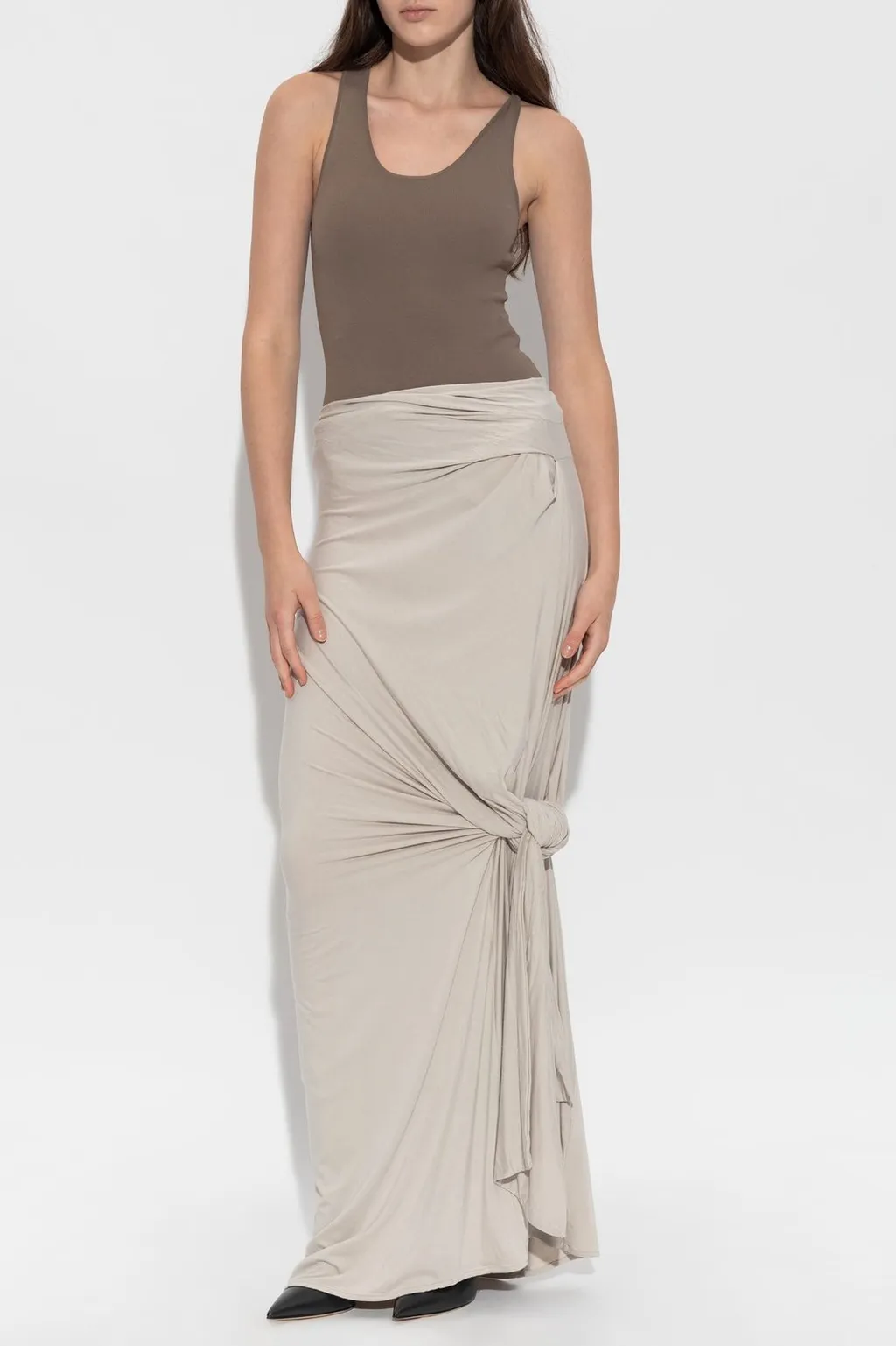 Draped Maxi Skirt