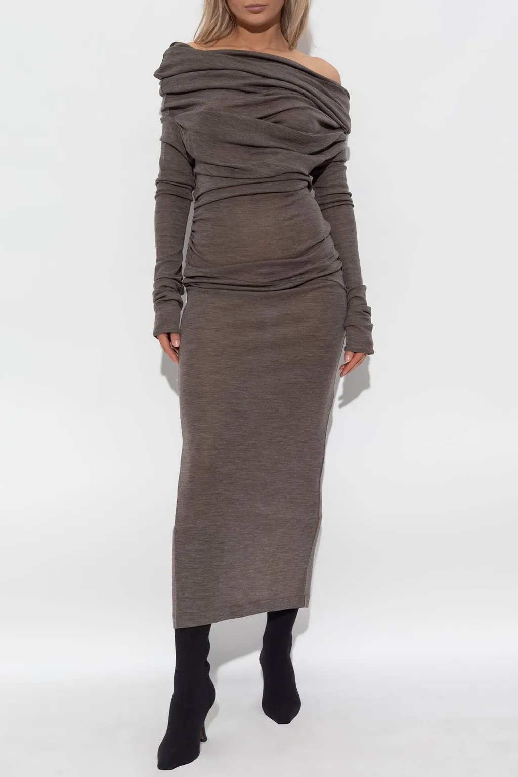 Draped Wool Dress