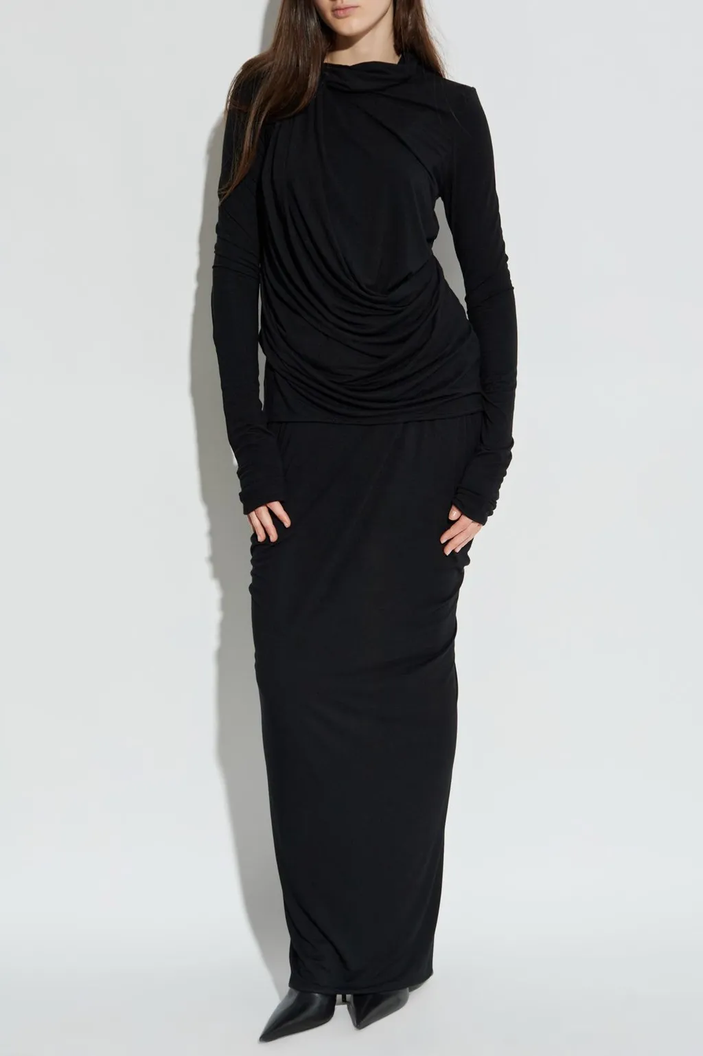 Draped Long Sleeve Top