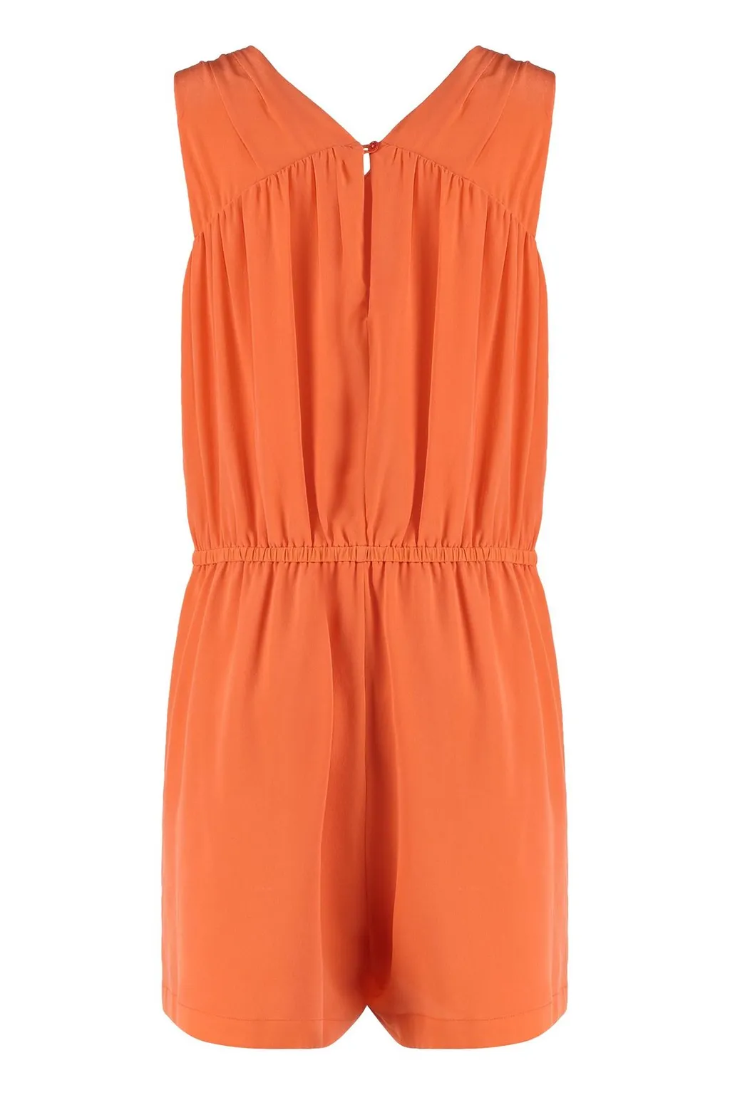 Pleated V-Neck Jumpsuit
