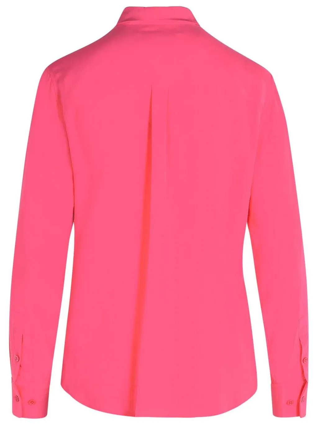 Pleated Button-Up Shirt