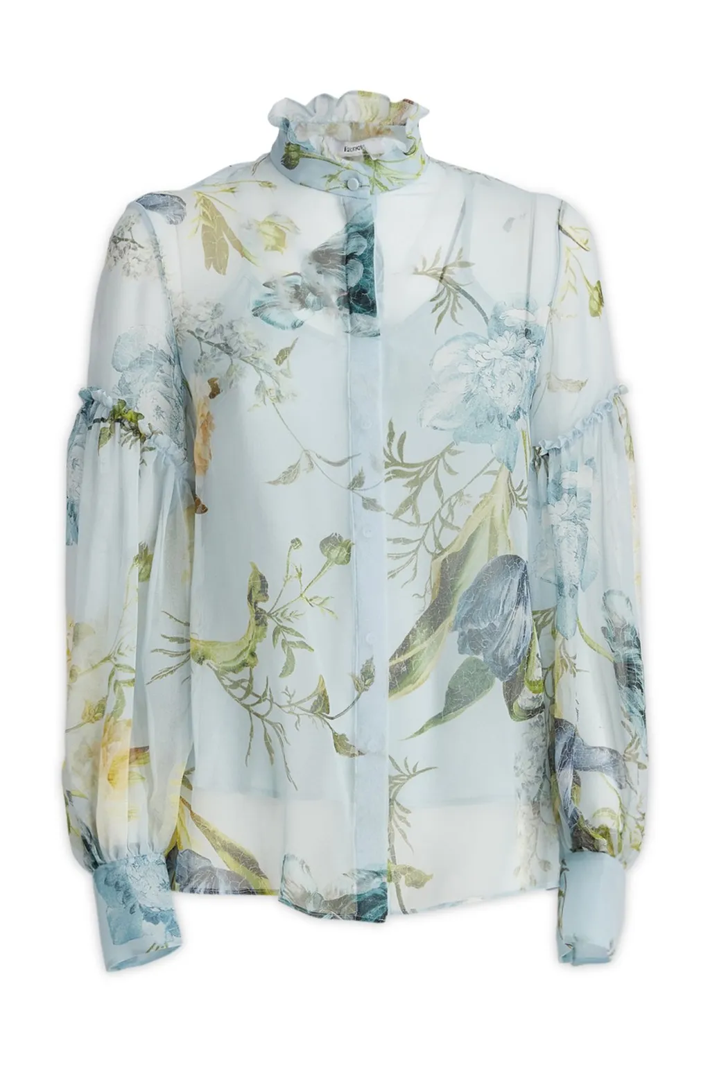Flower Print Long-Sleeve Shirt