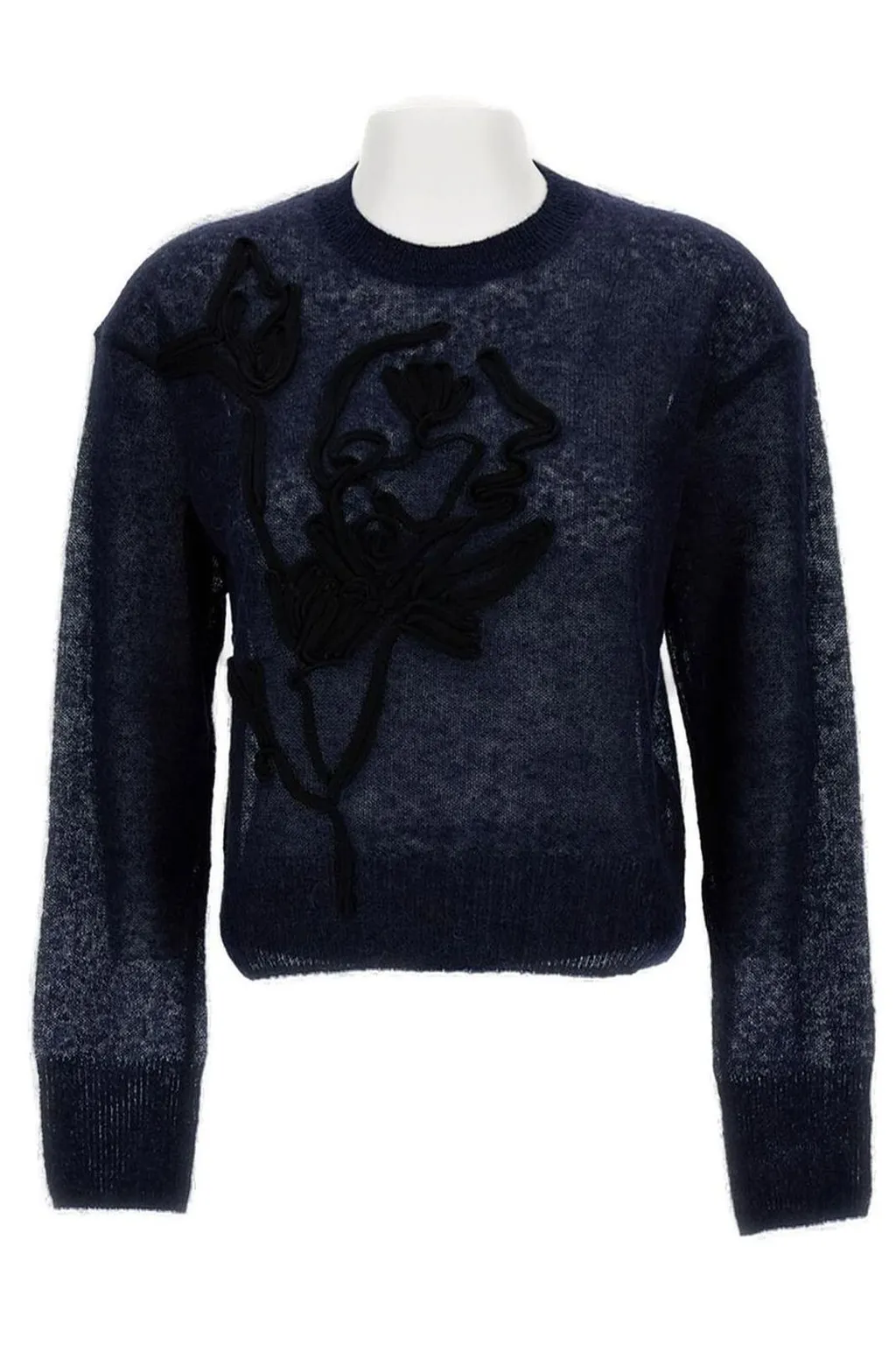 Floral Embroidered Crewneck Jumper