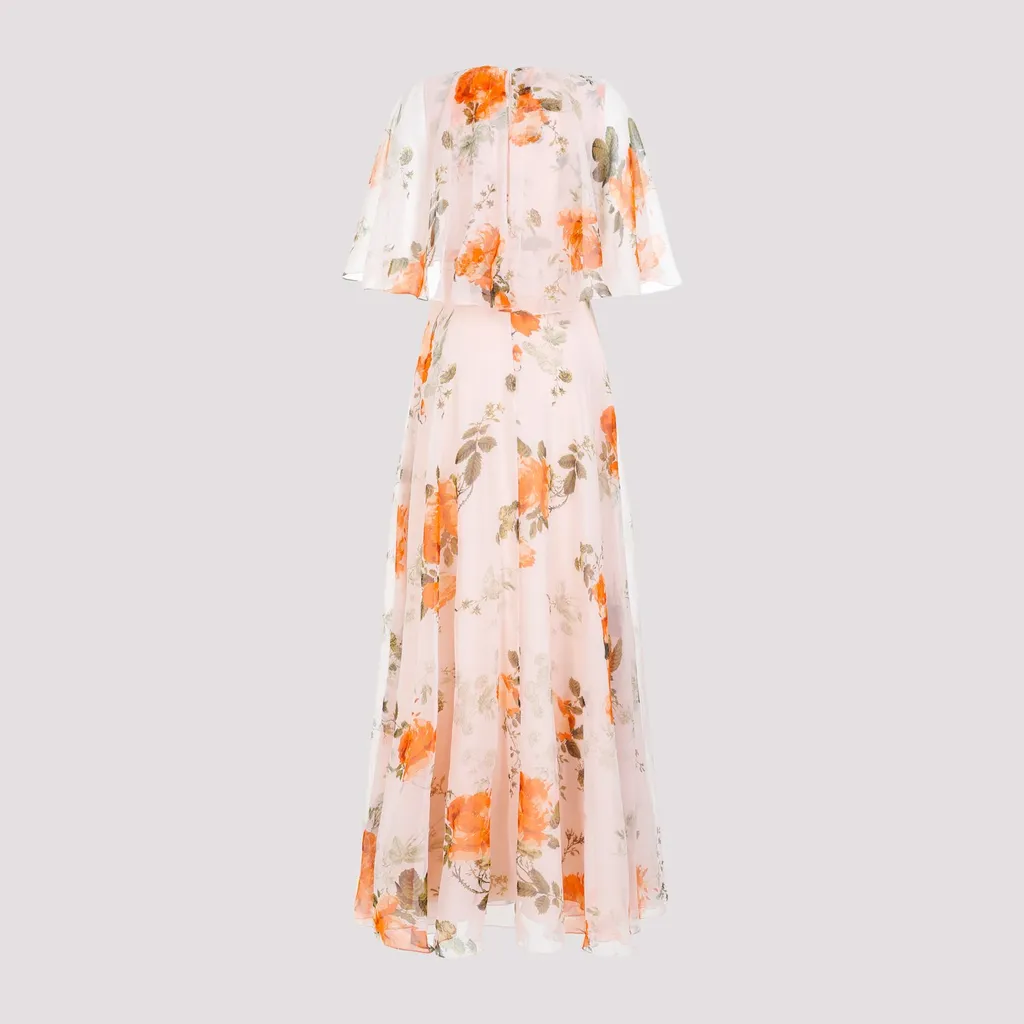 Floral Cape Maxi Dress