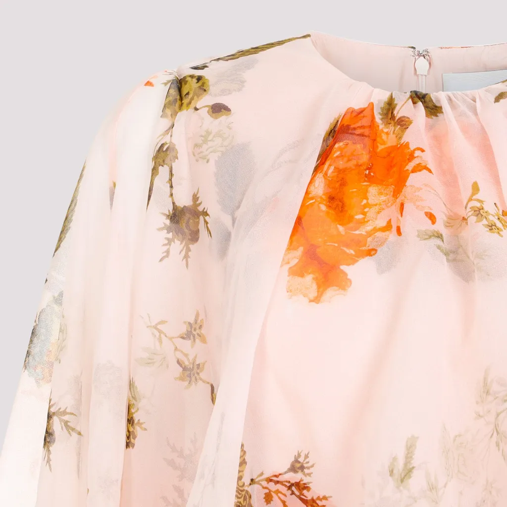 Floral Cape Maxi Dress