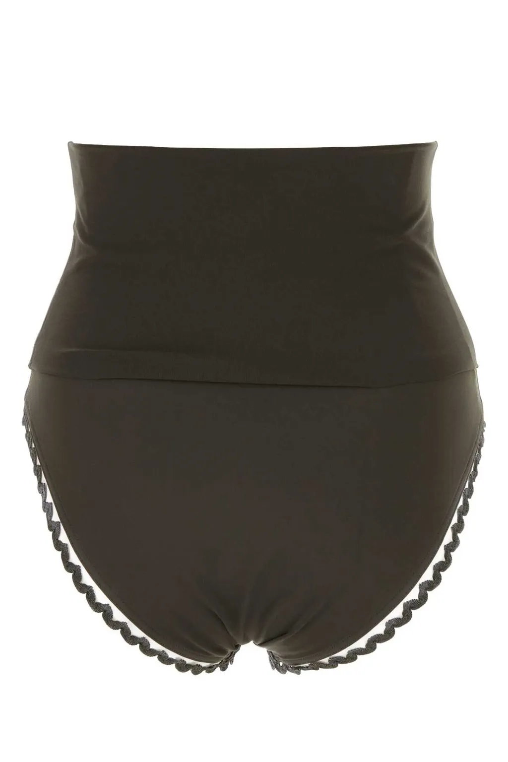 Hit High-Waist Scallop Edge Bikini Bottoms