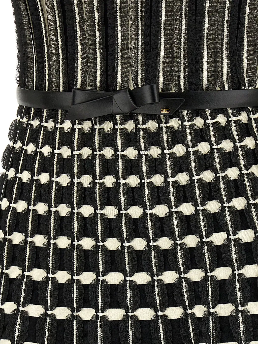 Micro-Ruffles Midi Dress