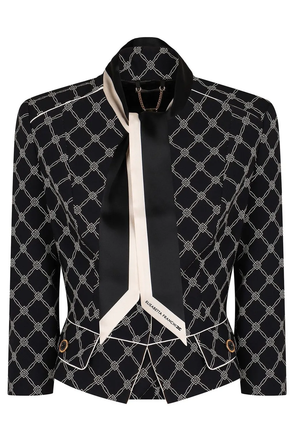 Printed Stretch CrÊPe Jacket