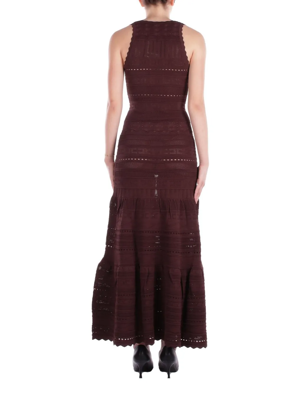 Openwork Sleeveless Maxi Dress