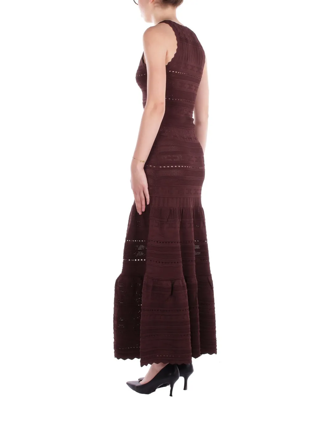 Openwork Sleeveless Maxi Dress