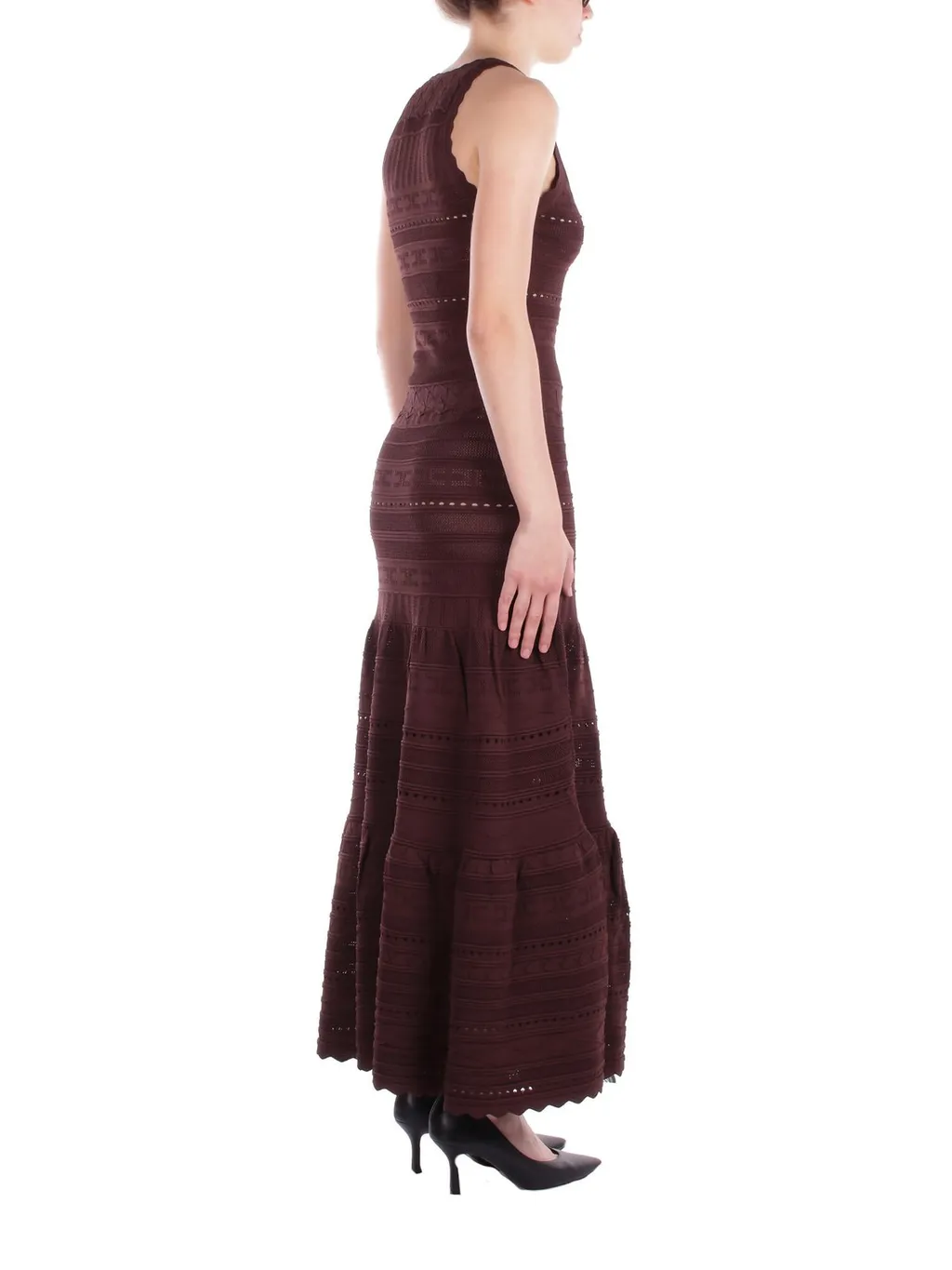 Openwork Sleeveless Maxi Dress
