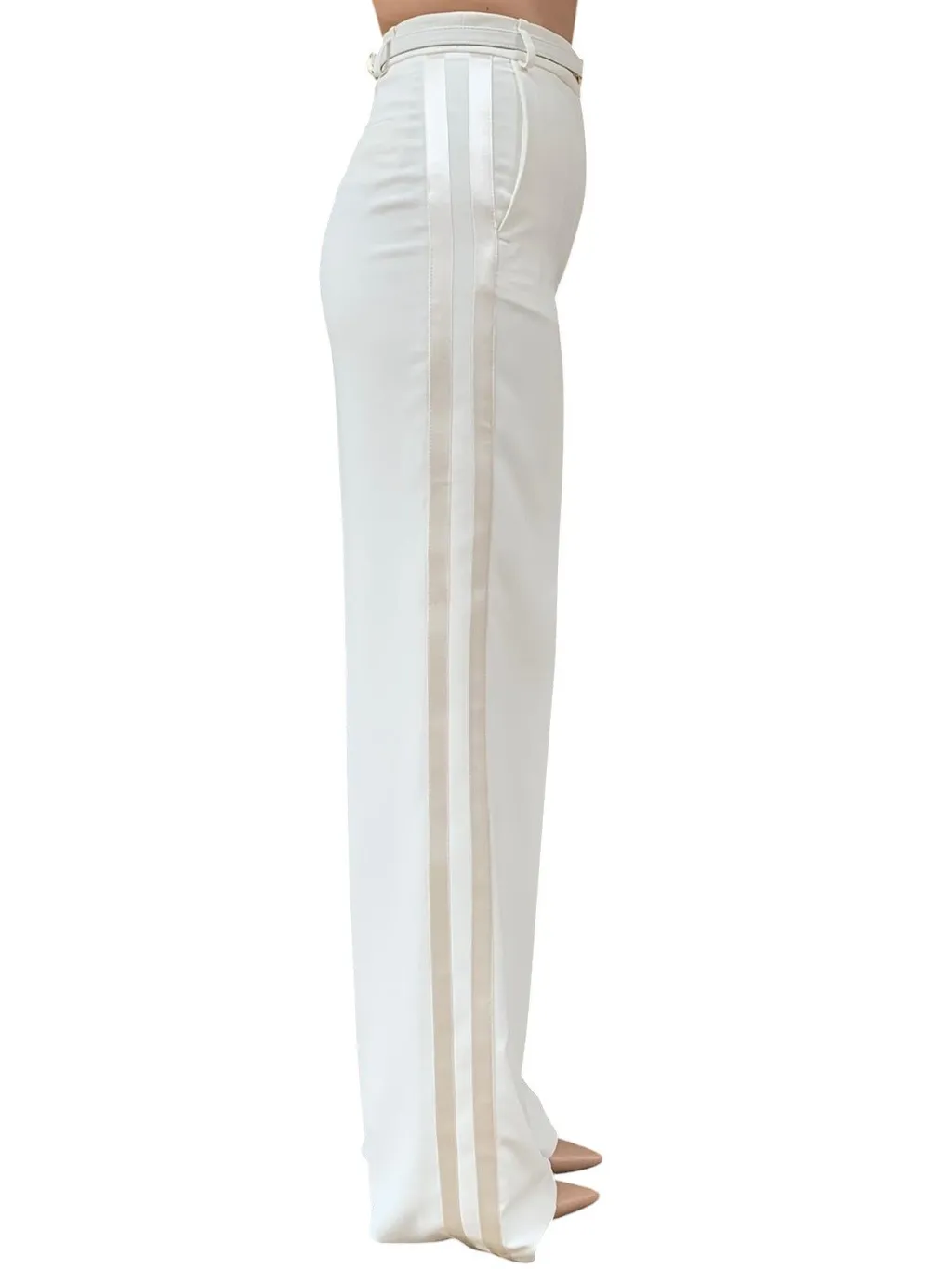 Satin Banded CrÊPe Trousers
