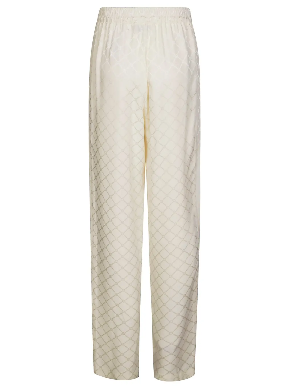 Jacquard Drawstring Straight Leg Trousers