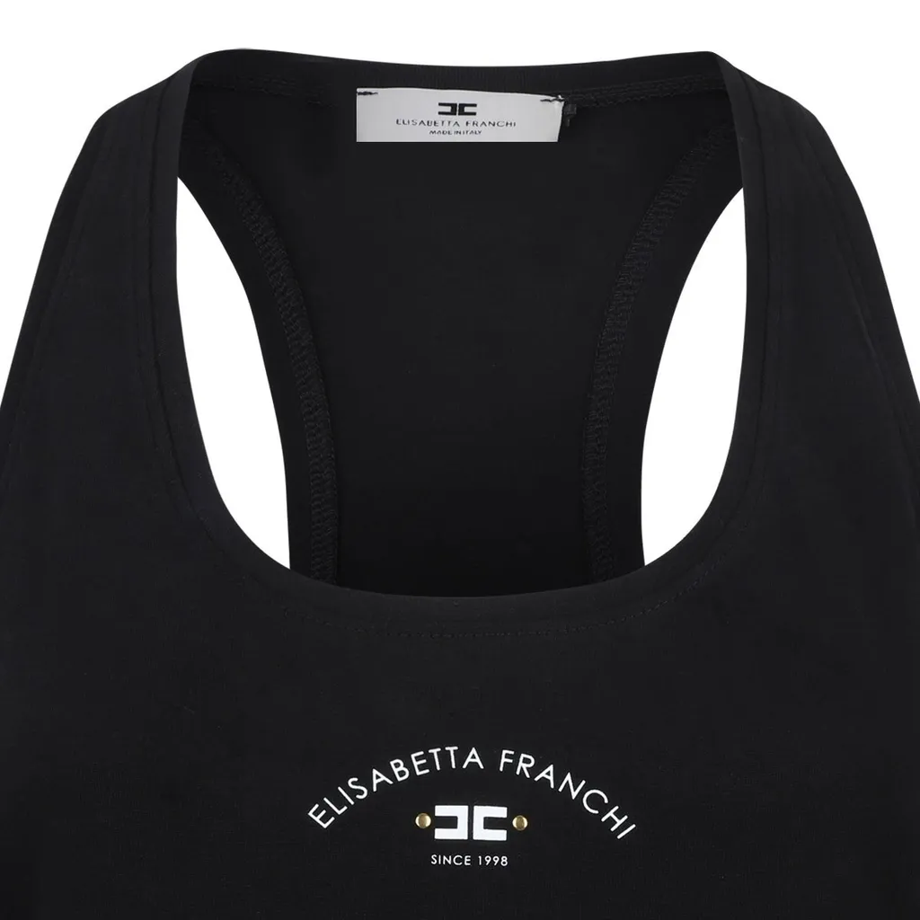 Logo Printed Jersey Tank Top
