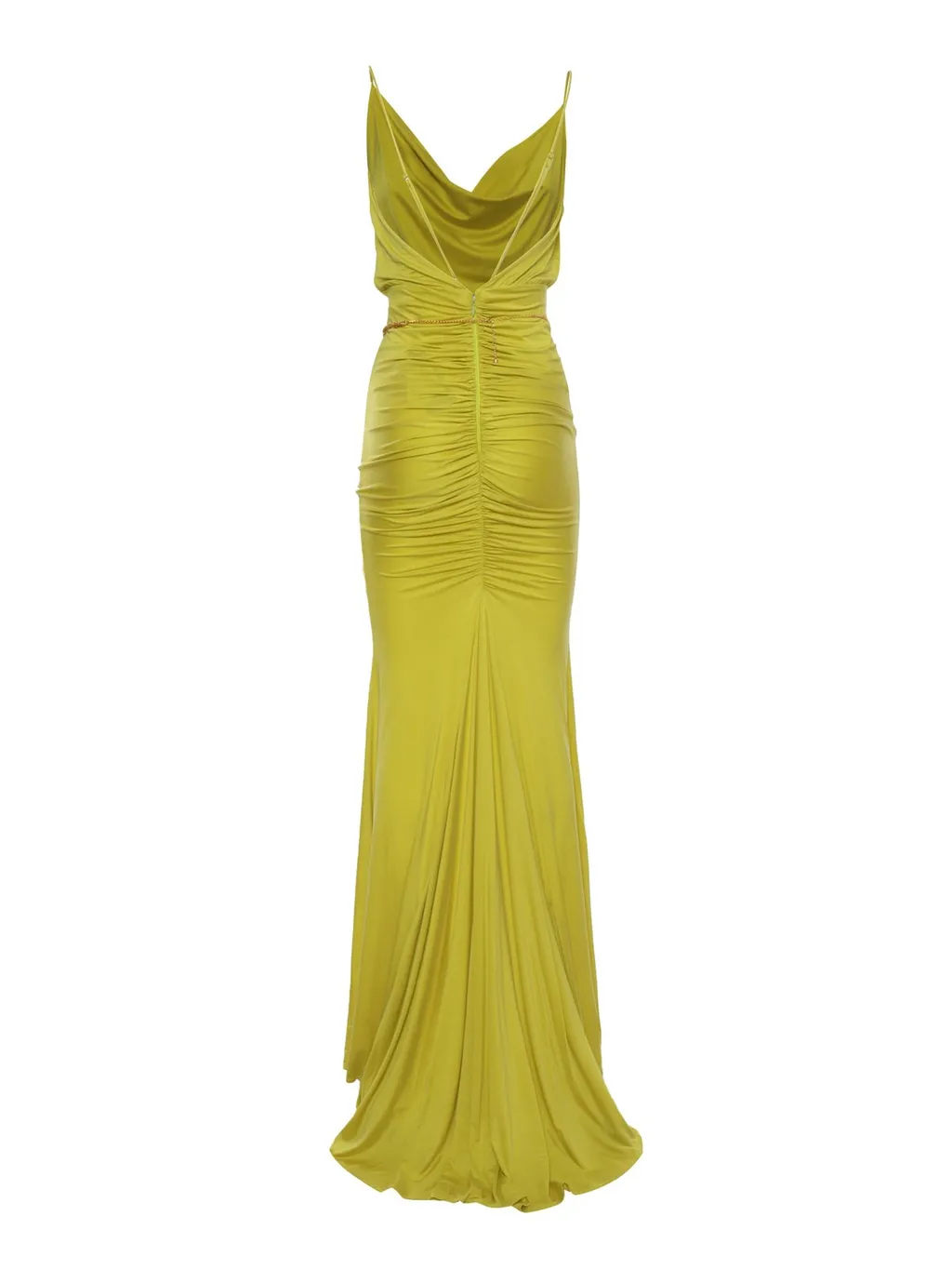 Draped Gathered Sleeveless Dress