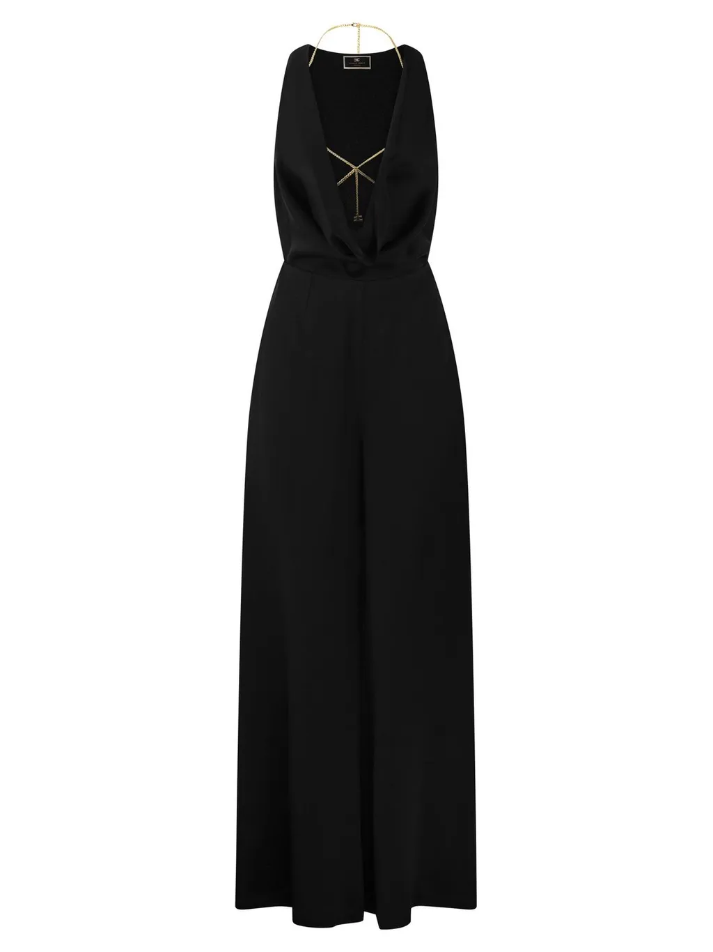 Cowl Neck Body-Chain Jumpsuit