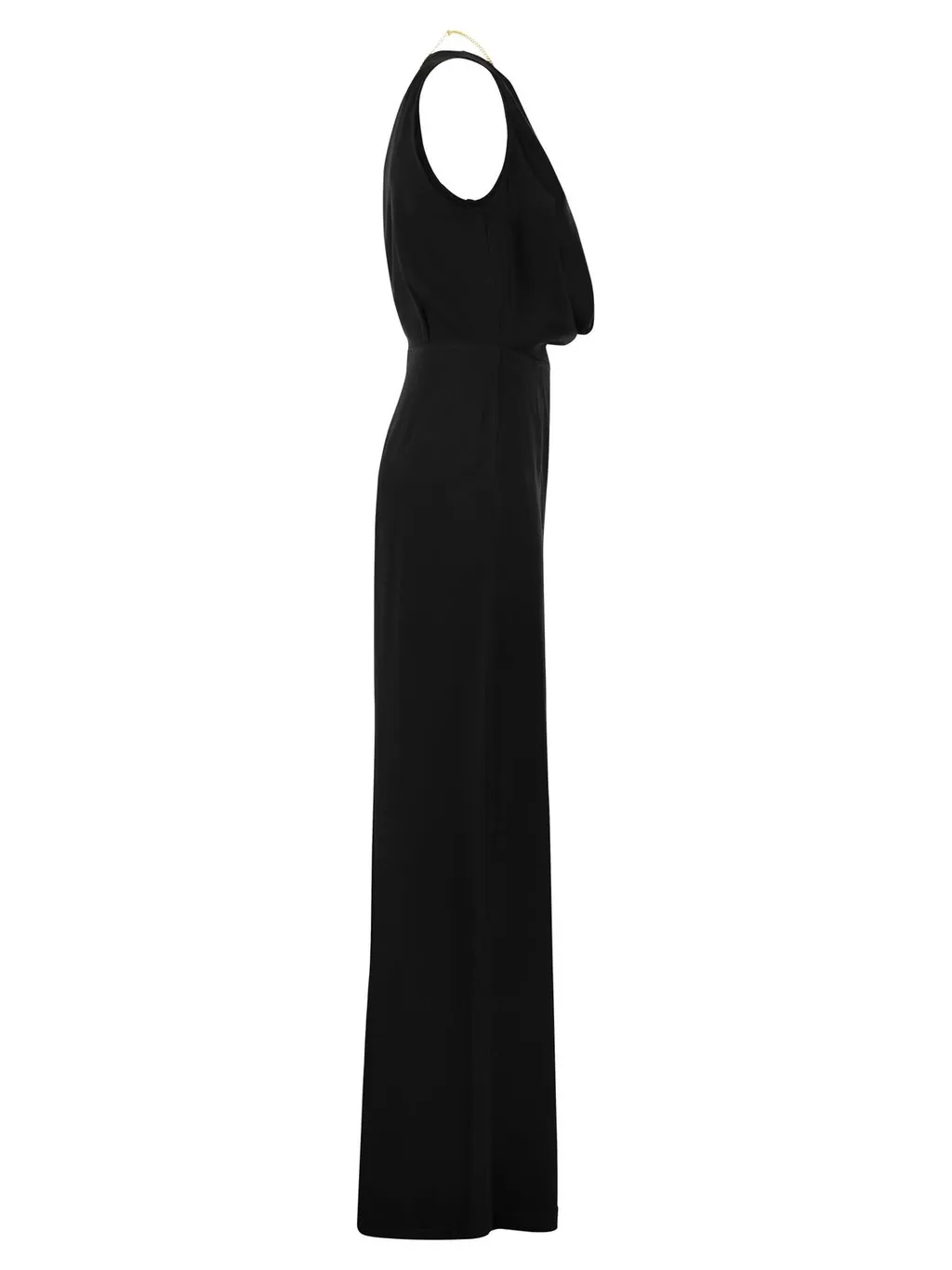 Cowl Neck Body-Chain Jumpsuit