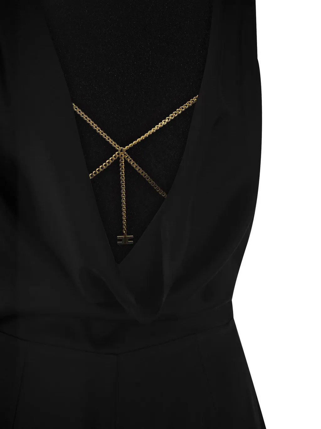 Cowl Neck Body-Chain Jumpsuit