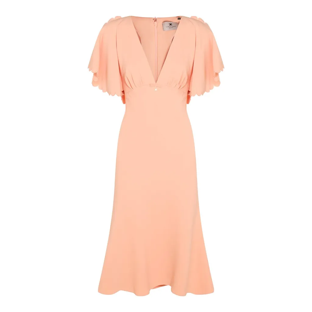 V-Neck Flared Dress