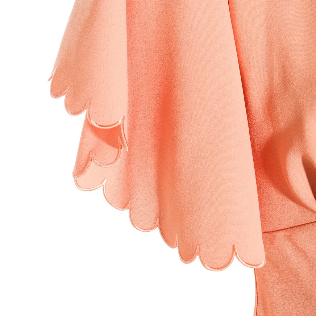 V-Neck Flared Dress