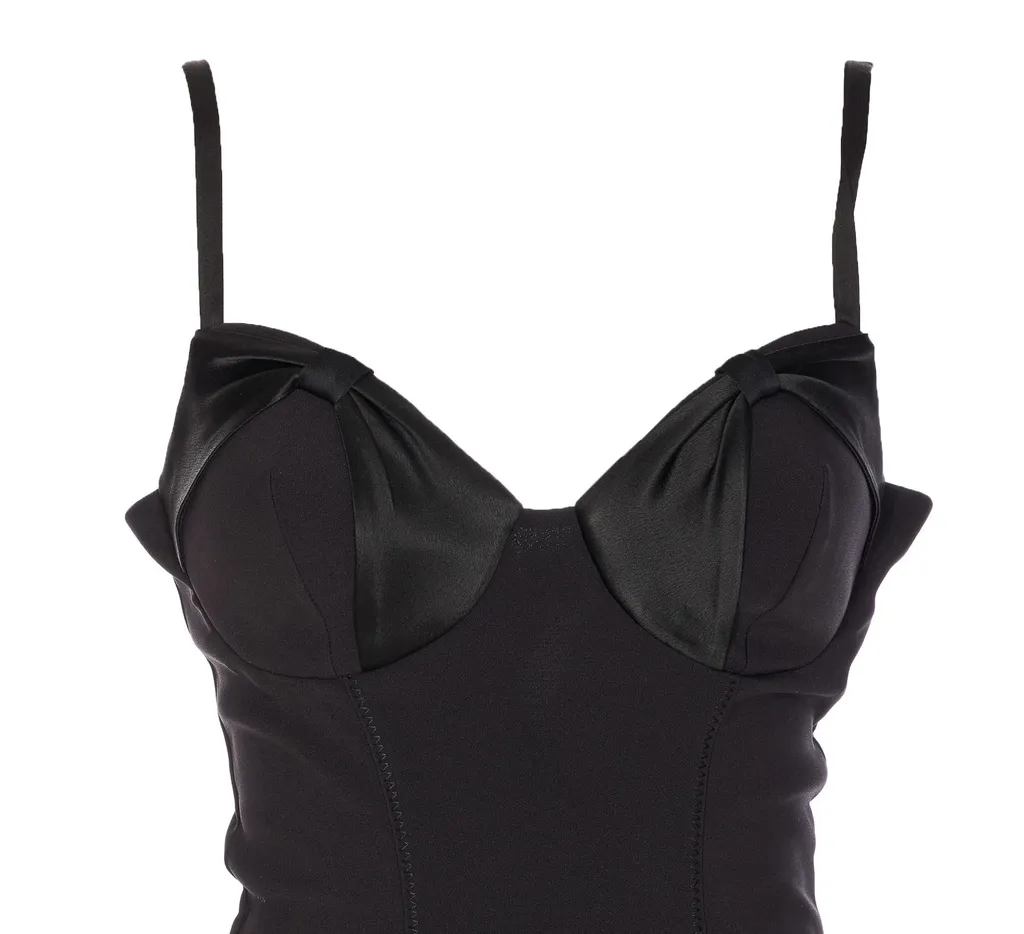 Satin Bows CrÊPe Dress