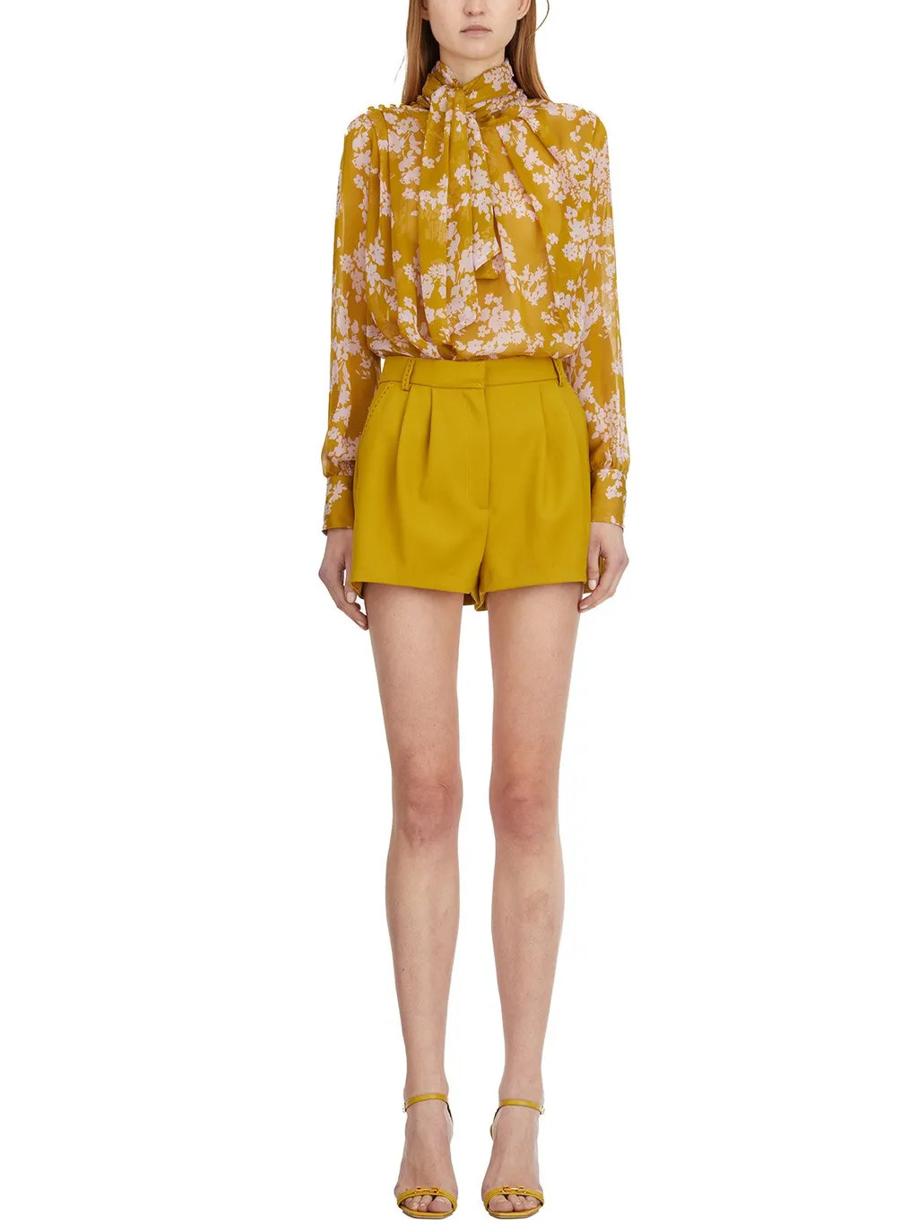 Logo-Engraved Pleated Shorts