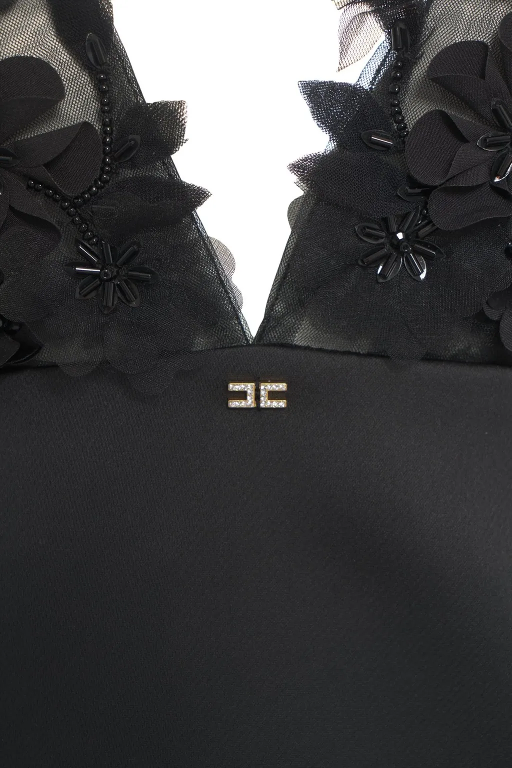 3D Flowers Duchesse Satin Dress