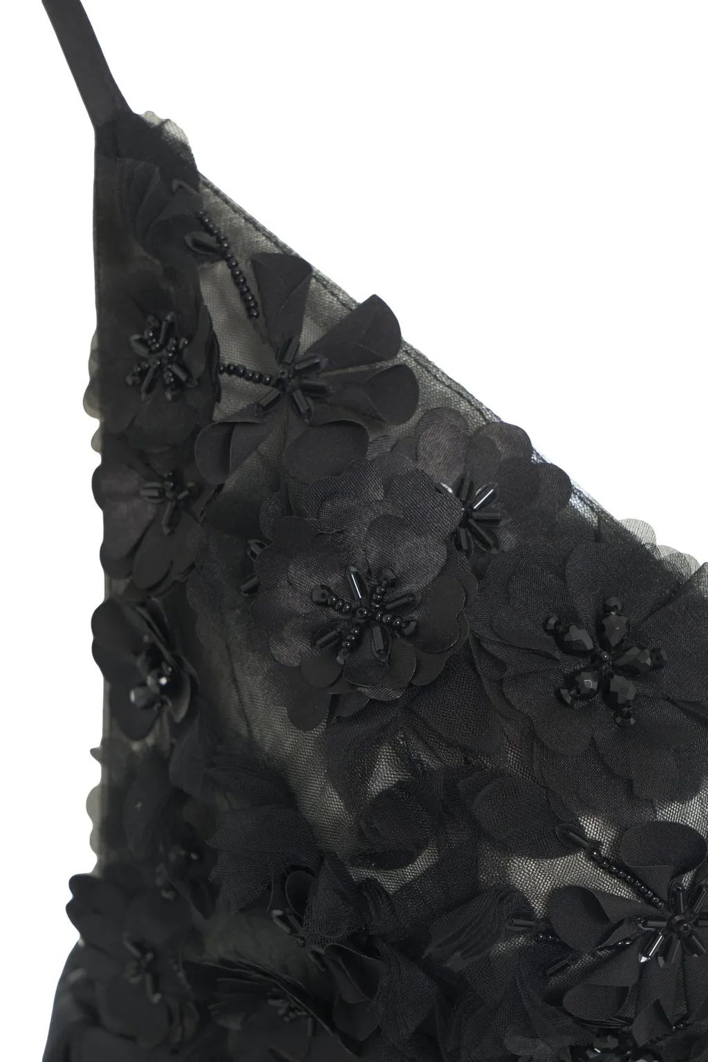 3D Flowers Duchesse Satin Dress