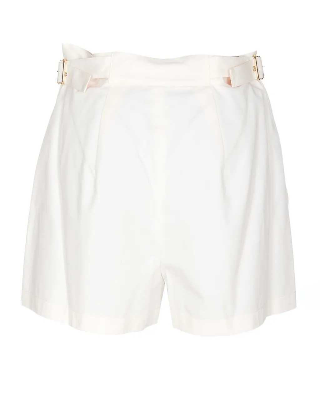 Buckle-Embellished High-Waist Shorts