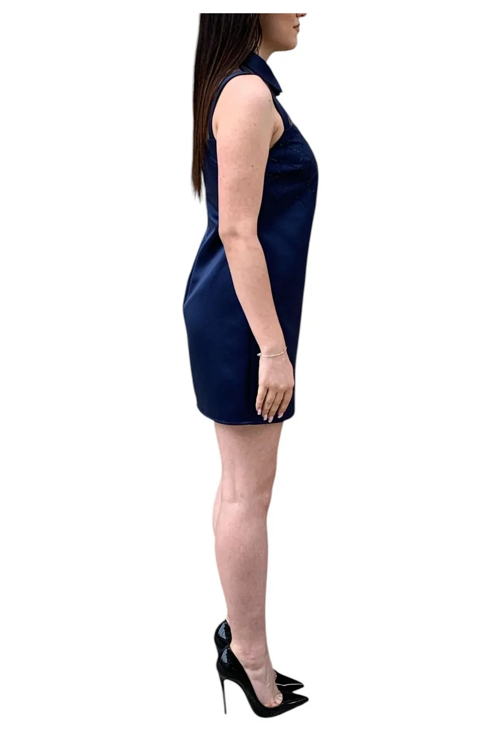 Embellished Duchesse Satin Dress