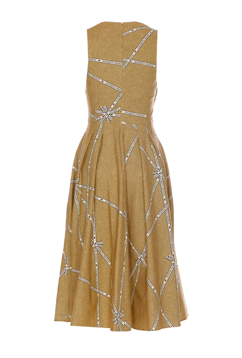 Patterned Sleeveless Midi Dress