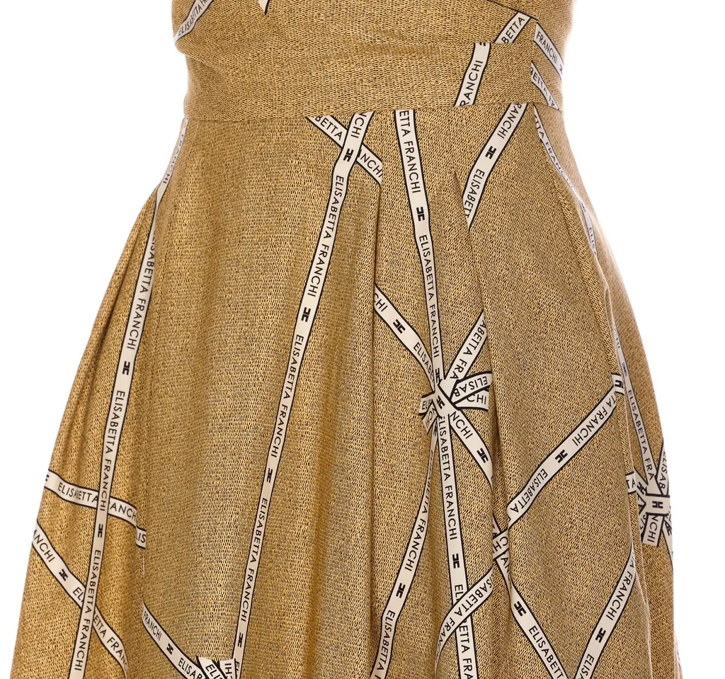 Patterned Sleeveless Midi Dress