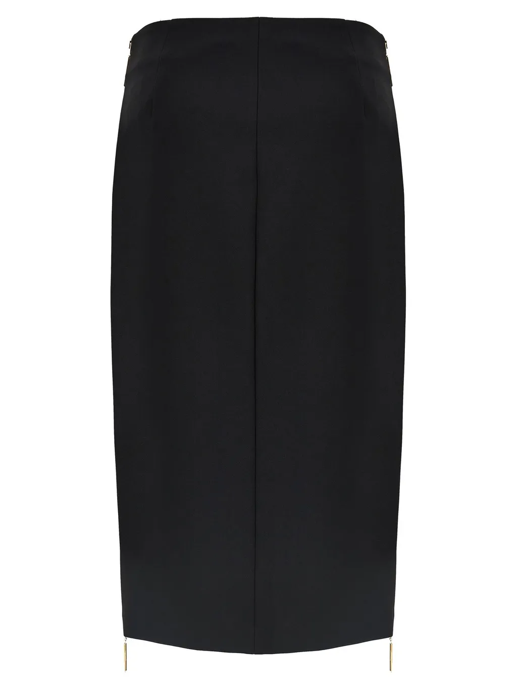 Zip Detailed Midi Crepe Skirt