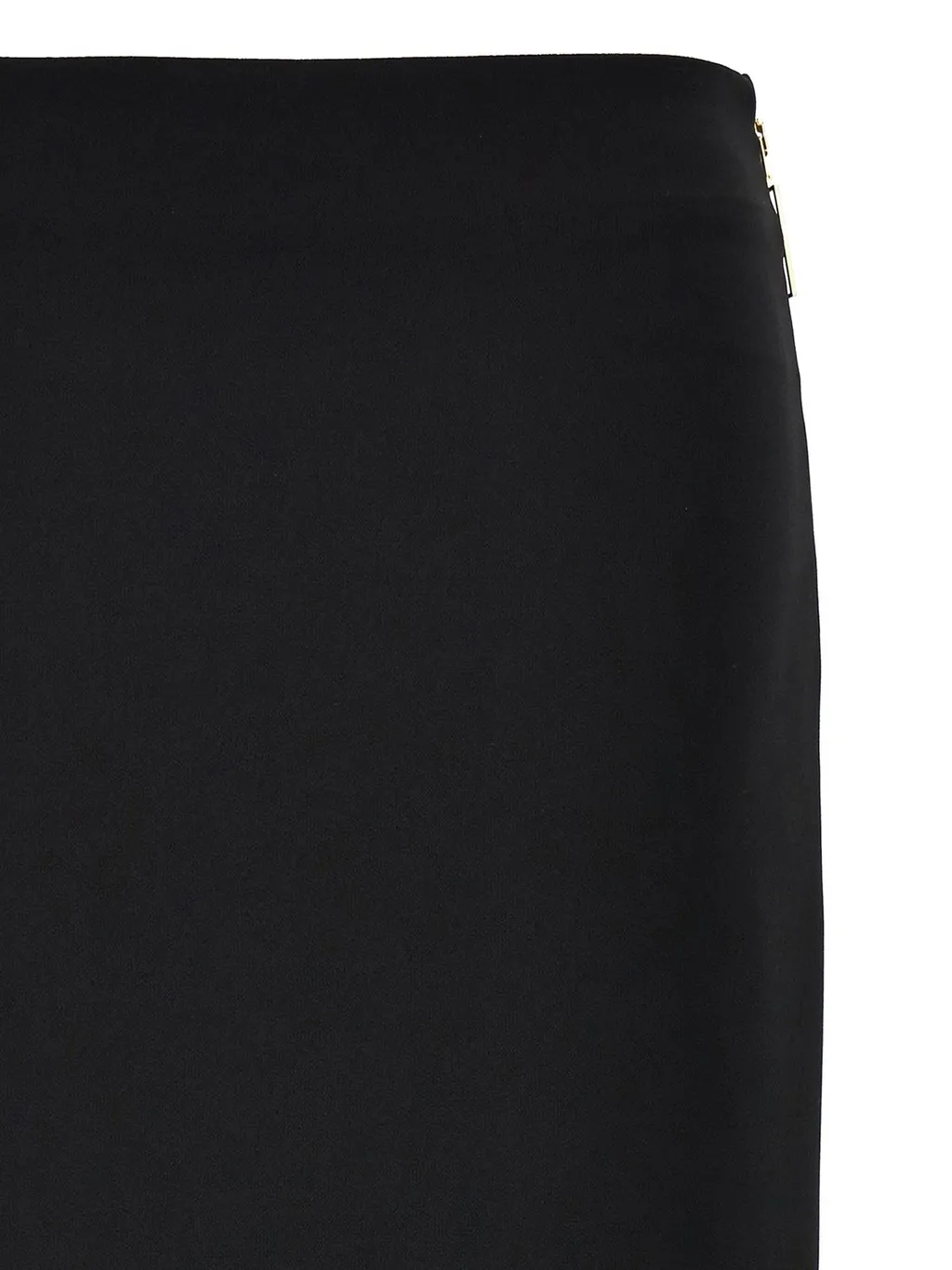 Zip Detailed Midi Crepe Skirt
