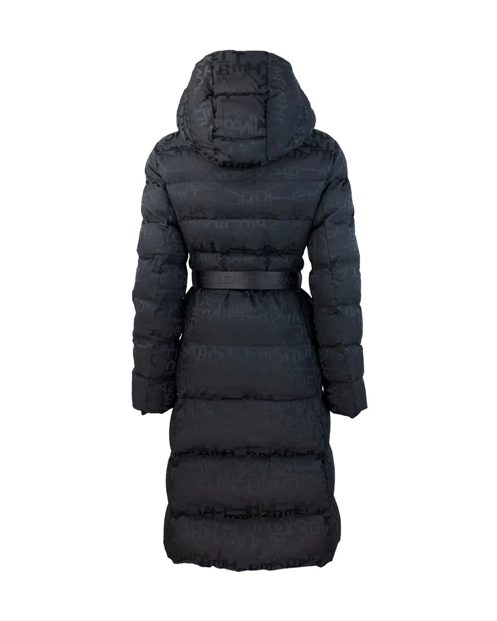 Logo Jacquard Long Down Jacket