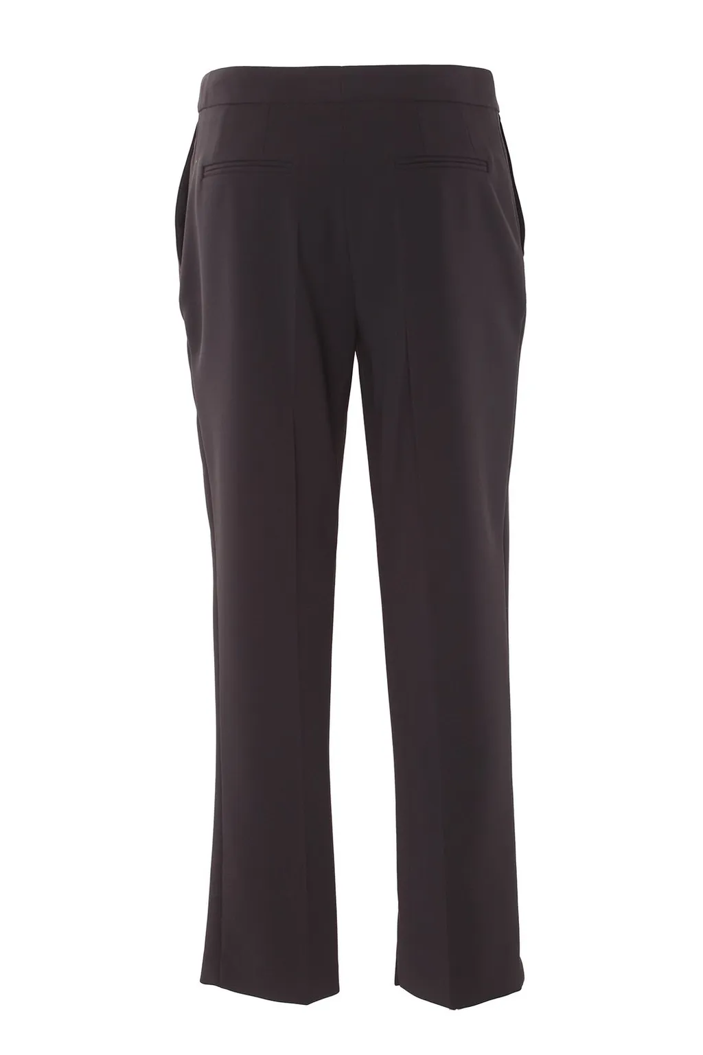 Slits Cropped Crepe Trousers