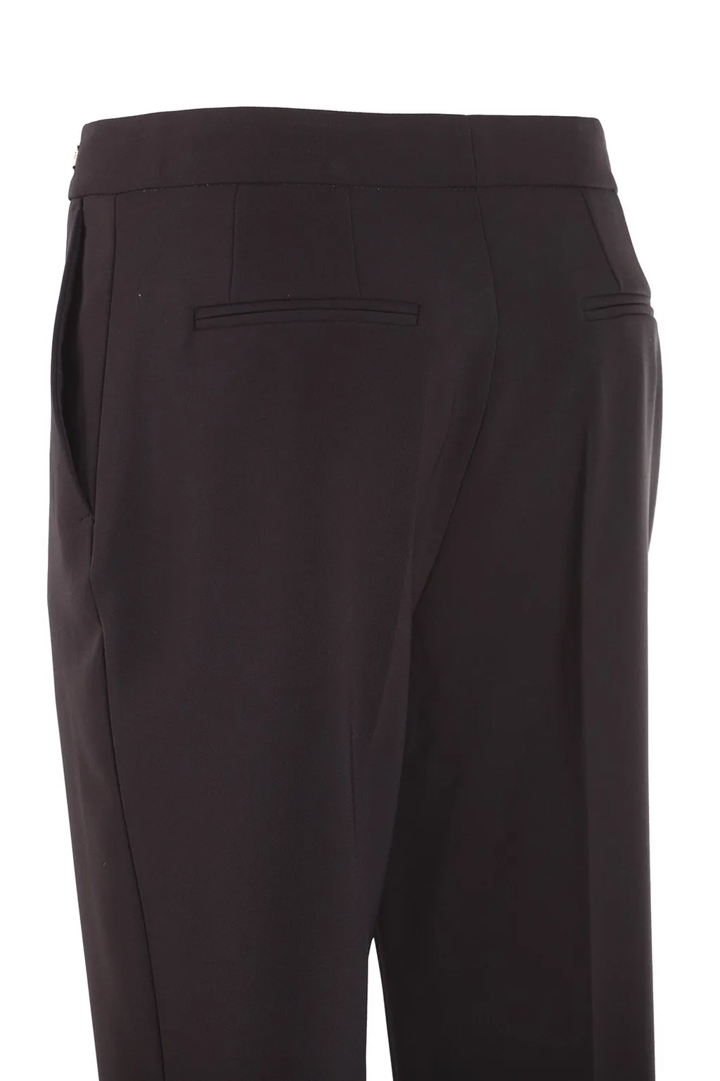 Slits Cropped Crepe Trousers