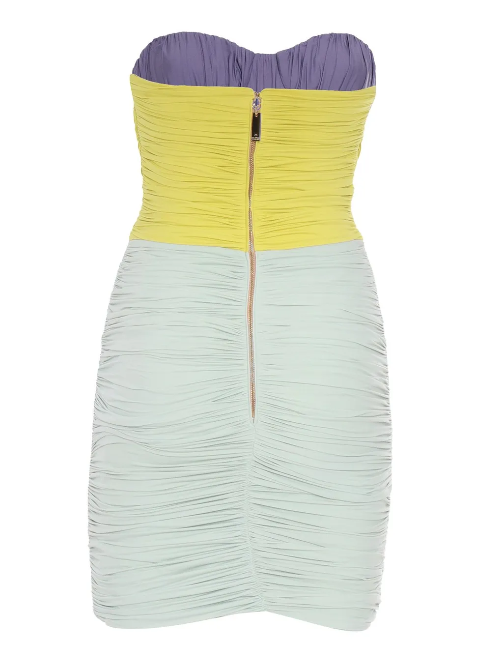 Tricolour Draped Jersey Mini Dress