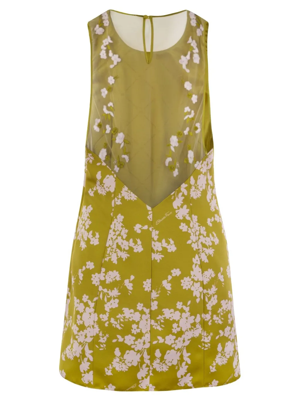 Printed Duchess Satin Dress