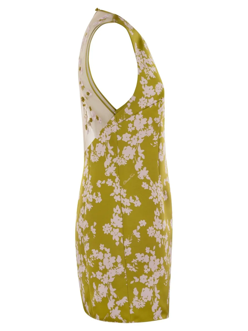 Printed Duchess Satin Dress