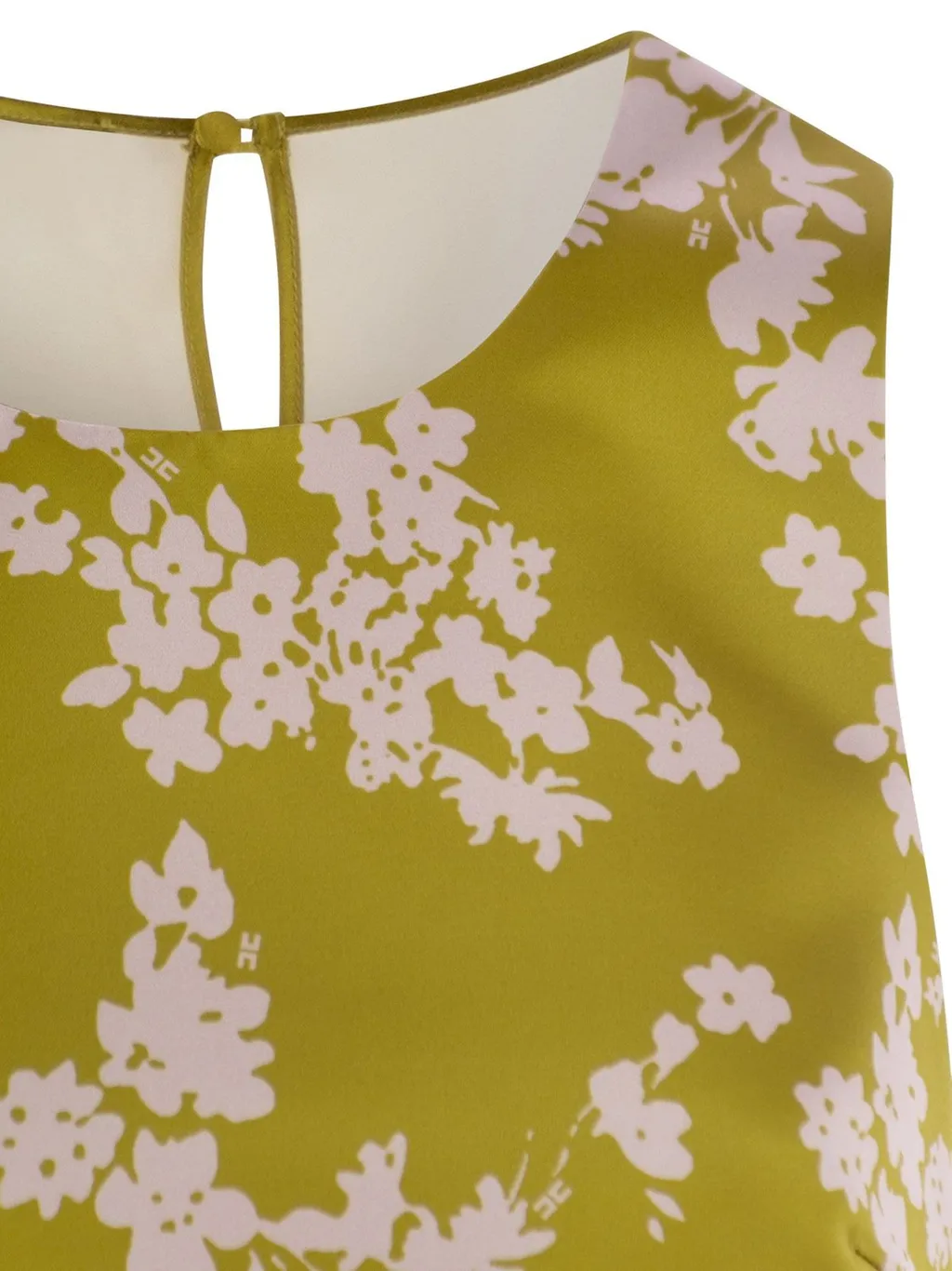 Printed Duchess Satin Dress