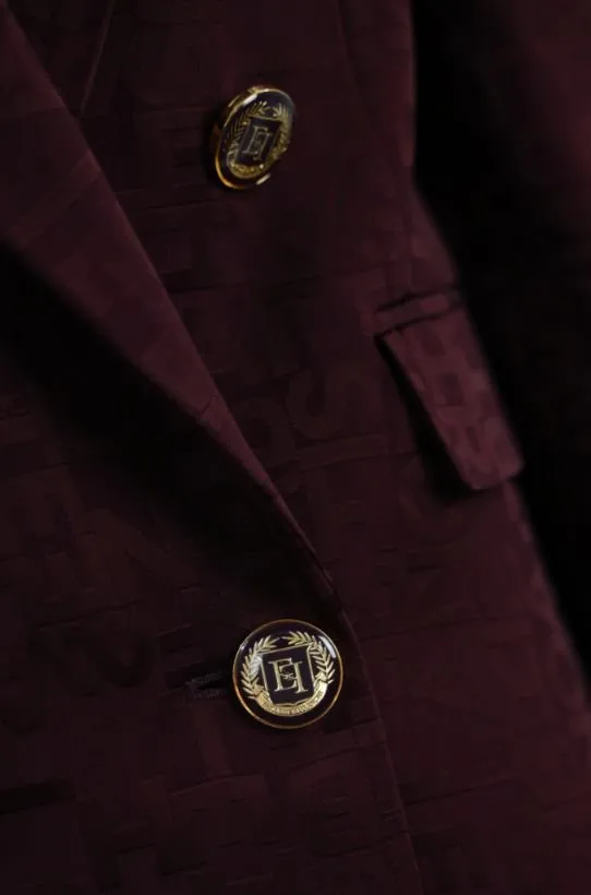 Monogram Jacquard Crepe Double-Breasted Jacket