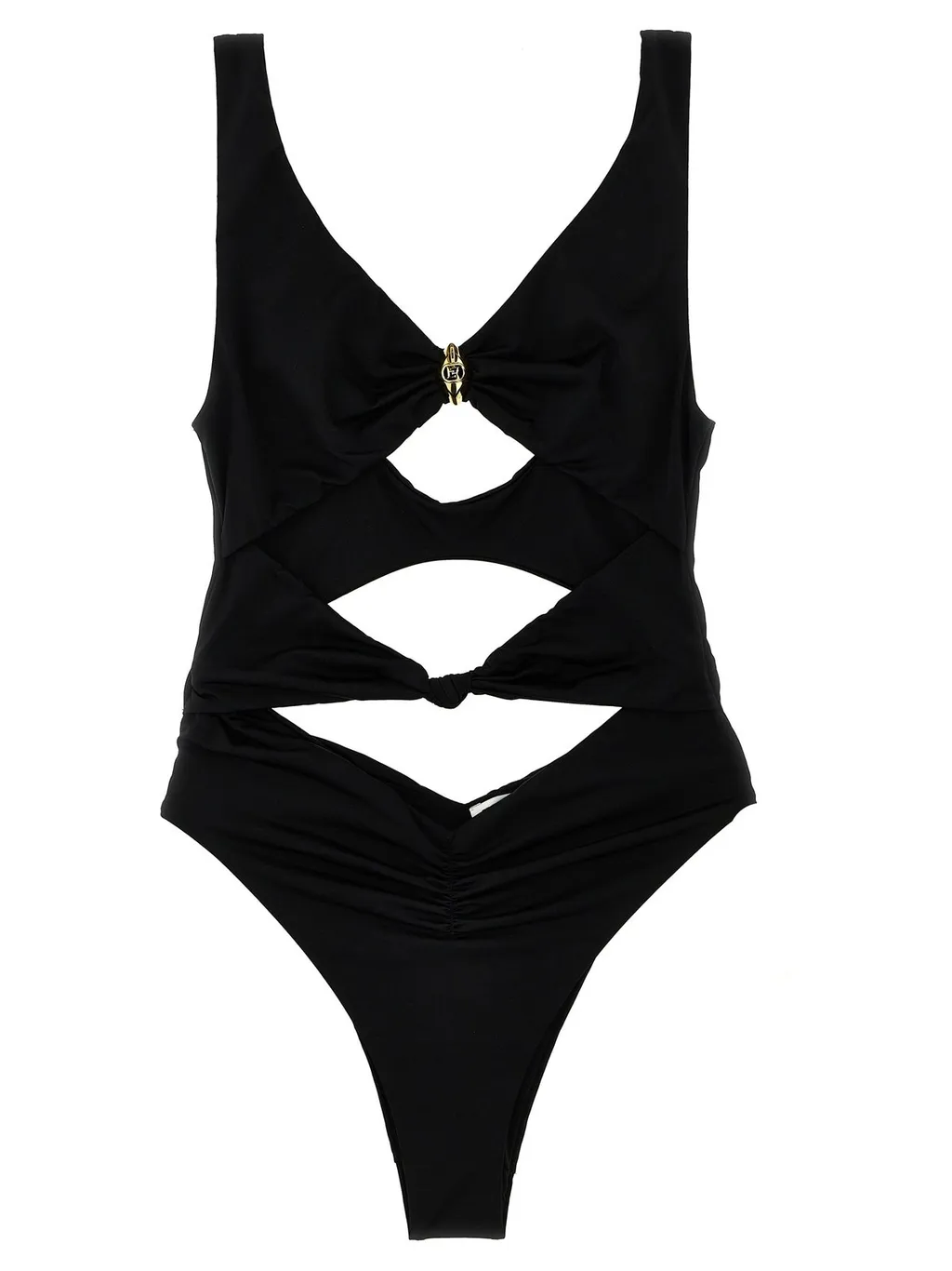 Knot Detailed Cut-Out Swimsuit