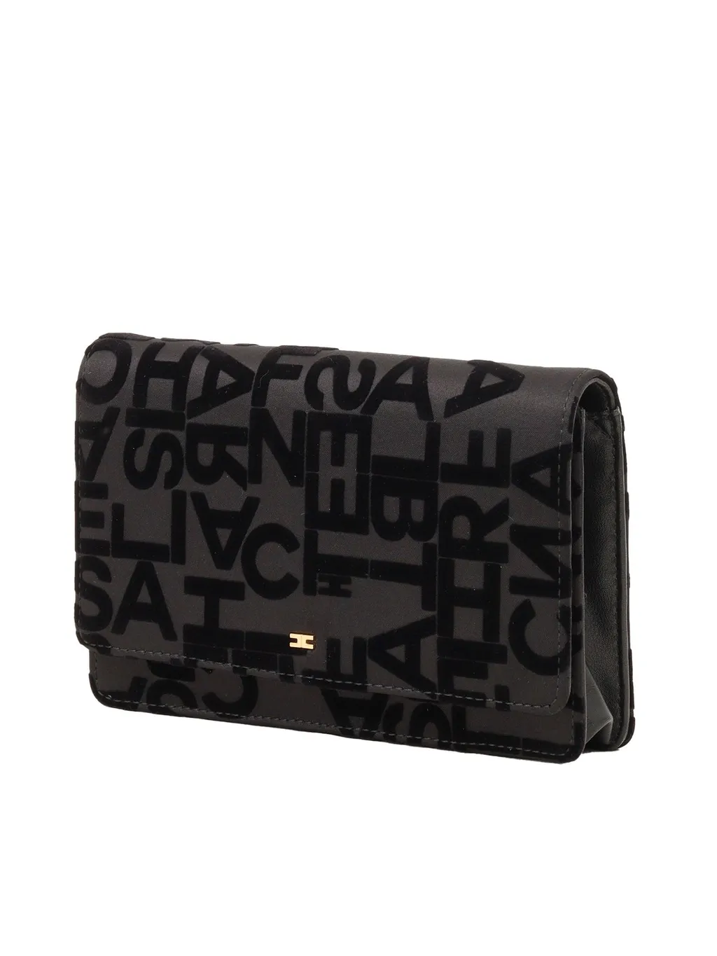 Logo-Lettering Foldover Shoulder Bag