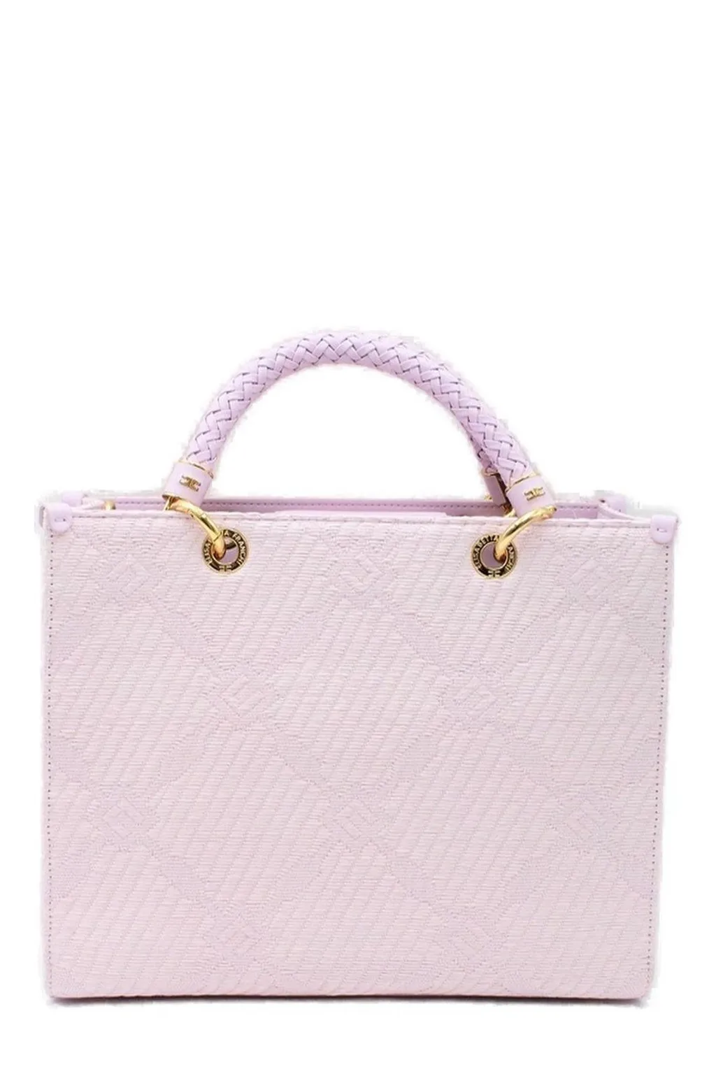 Logo Charm Jacquard Tote Bag