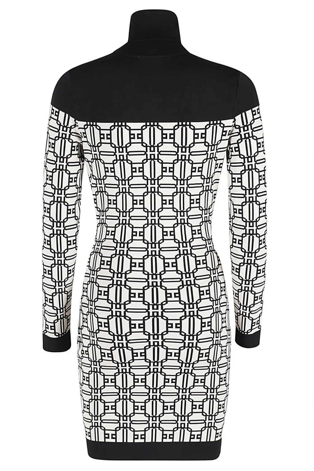 Long-Sleeved Turtleneck Mini Dress