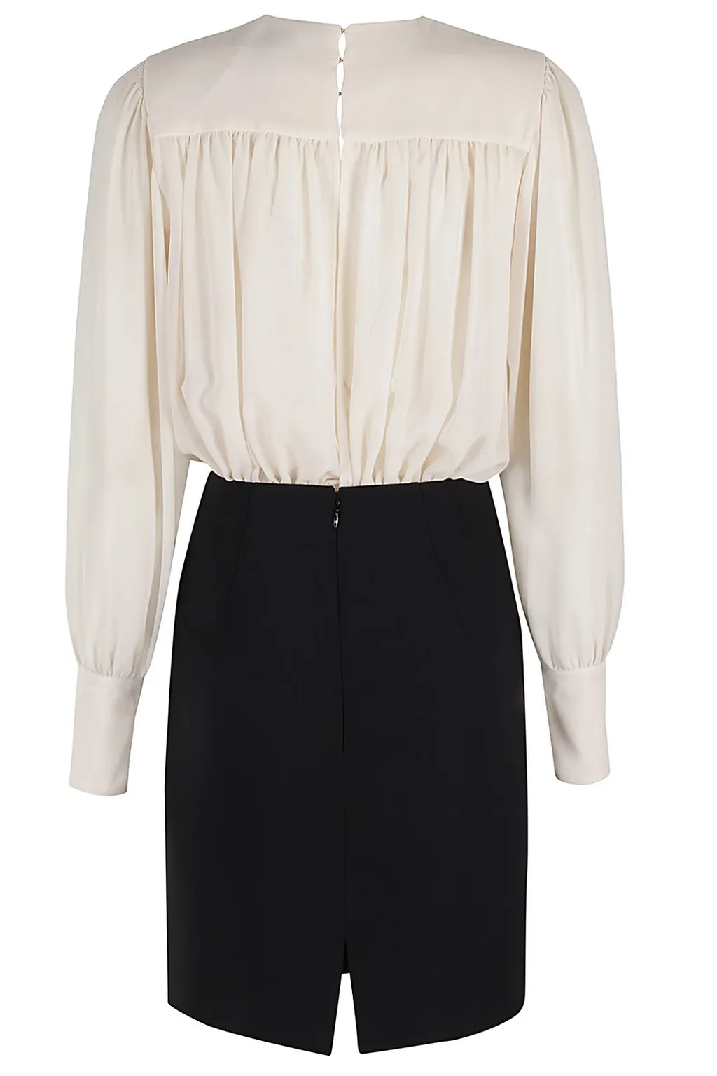 V-Neck Mini Crepe Dress